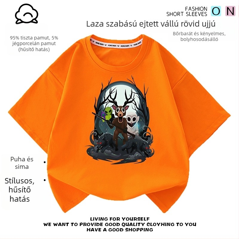 Roblox 99 Éjszaka az Erdőben – Gyerekeknek rövid ujjú pamut póló