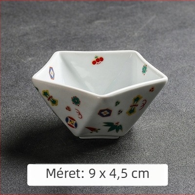 Kerámia előételes tál és szószos tál japán konyhához, csillag alakú desszerttál, dim sum tál, kaviár tál