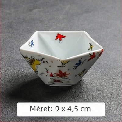 Kerámia előételes tál és szószos tál japán konyhához, csillag alakú desszerttál, dim sum tál, kaviár tál