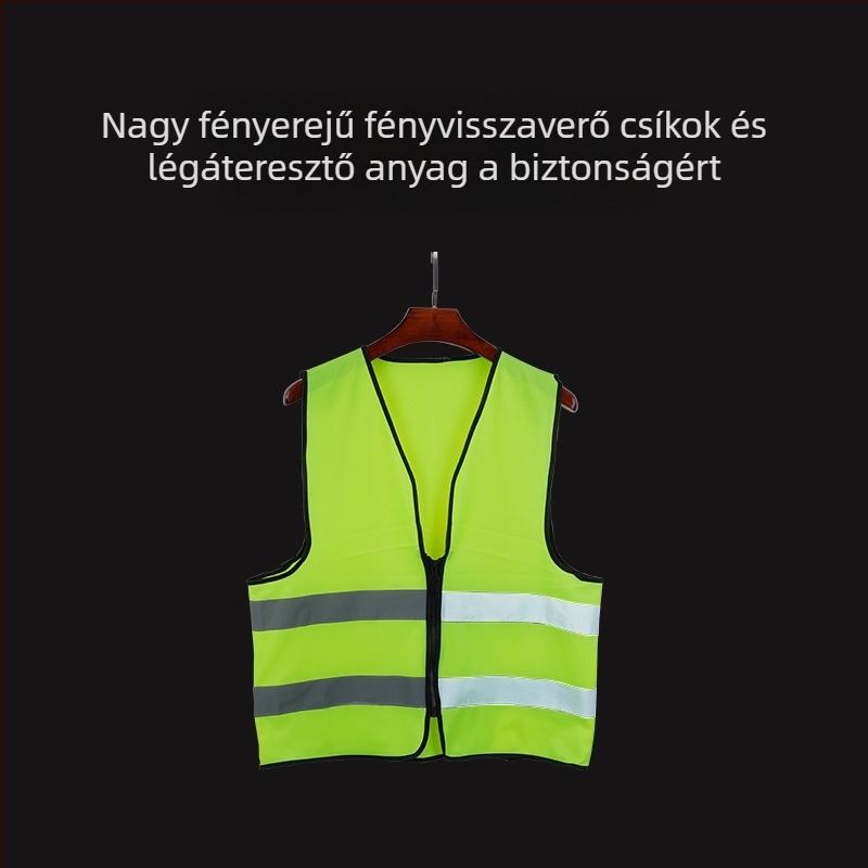 Xinma Magas láthatóságú fényvisszaverő mellény több zsebbel – forgalomhoz, építéshez és tisztítási munkákhoz