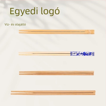 Egyszer használatos bambusz evőpálcikák kiváló minőségű logónyomással, karbonizált felülettel, egyenként csomagolva éttermeknek és házhoz szállításhoz, barbecue és hot pot
