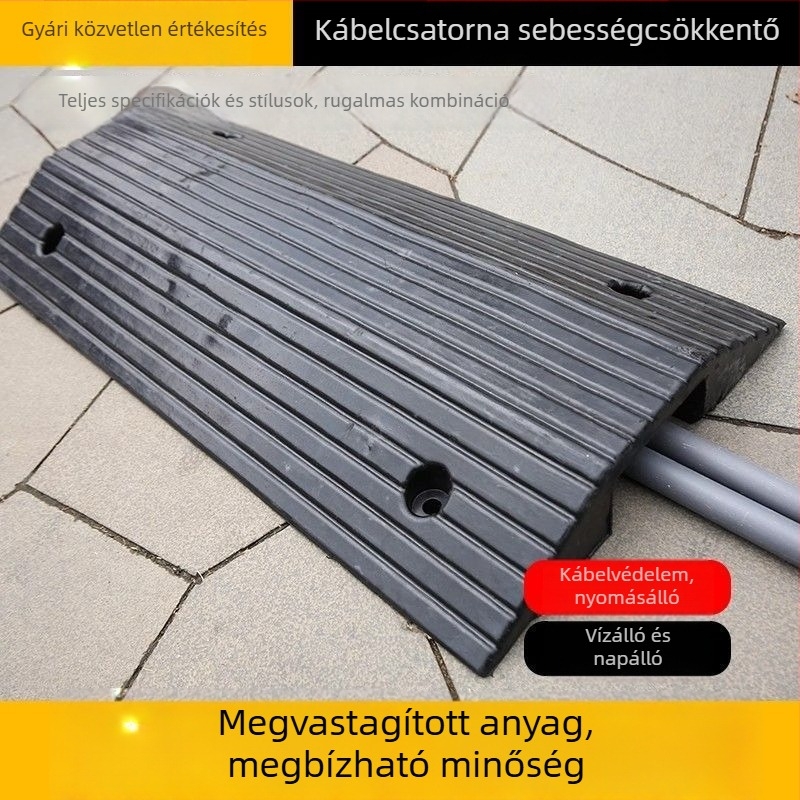 Híd típusú kábelcsatorna kettős lejtővel, kábelvédő csatorna, autó rámpa és sebességcsökkentő küszöb