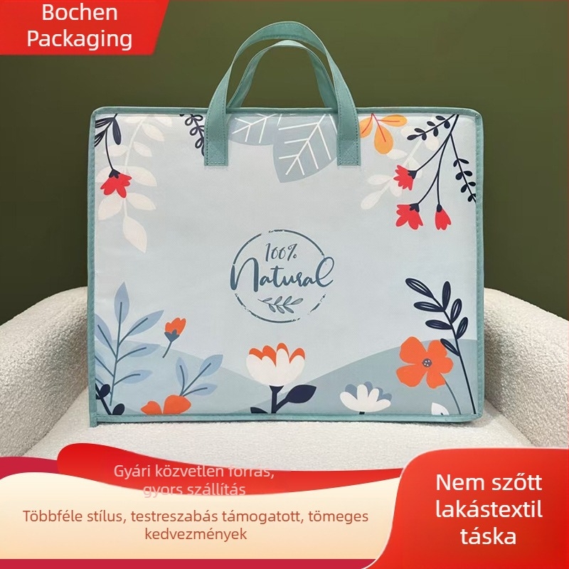 Nemez textil tároló táska ágyneműkészlethez (négy darab) és nyári paplan tárolására