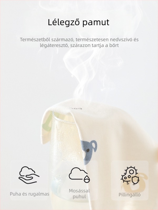 Újszülött pamut hálóruha mind a négy évszakra, 0–3 hónap, babaruha, A osztály, félhátsó stílus