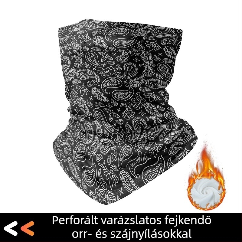 Őszi–téli kültéri maszk kempinghez, hegymászáshoz, síeléshez és kerékpározáshoz, uniszex, fleece-betétes meleg arc- és nyakvédő