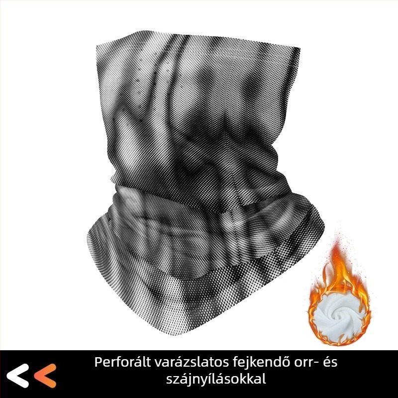 Őszi–téli kültéri maszk kempinghez, hegymászáshoz, síeléshez és kerékpározáshoz, uniszex, fleece-betétes meleg arc- és nyakvédő