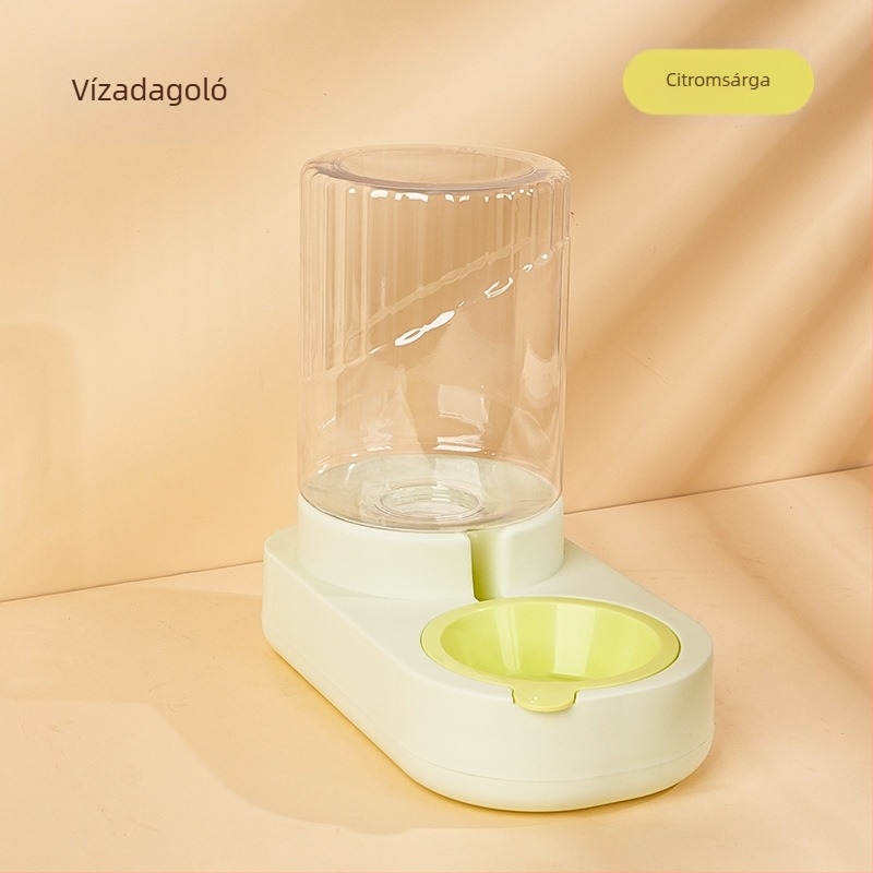 Automata etető- és itató készülék macskáknak és kutyáknak, csúszásmentes tálakkal és nagy kapacitású etetőtál