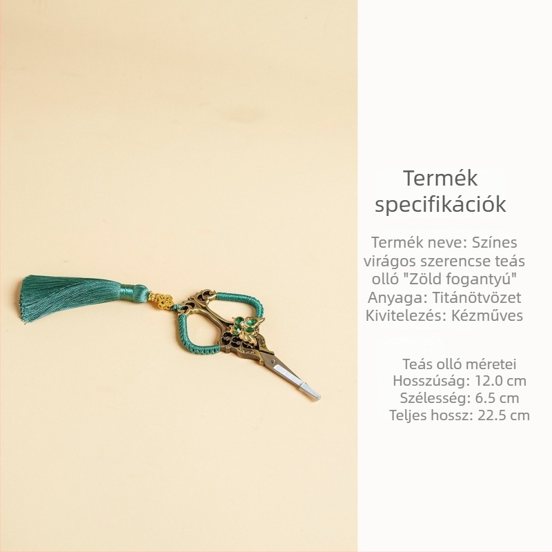 Teafilter zacskókhoz készült olló, retro stílusú, elegáns teaceremonia kiegészítői kínai stílusban