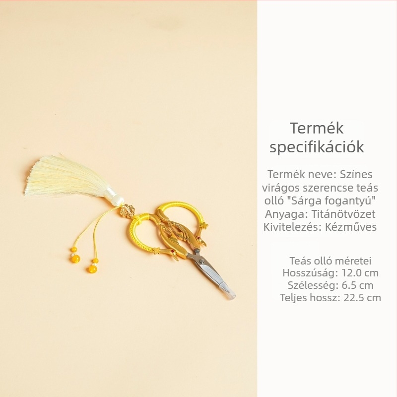 Teafilter zacskókhoz készült olló, retro stílusú, elegáns teaceremonia kiegészítői kínai stílusban