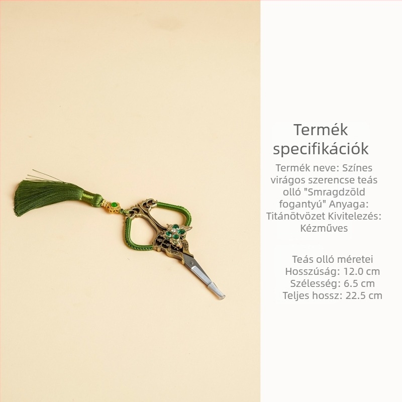 Teafilter zacskókhoz készült olló, retro stílusú, elegáns teaceremonia kiegészítői kínai stílusban