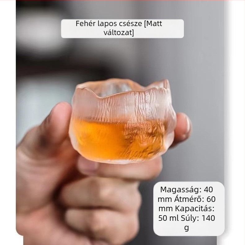 Új kínai stílusú gaiwan teáskészlet lótusszal, otthoni használatra, kristályüveg, hőálló teáscsészék