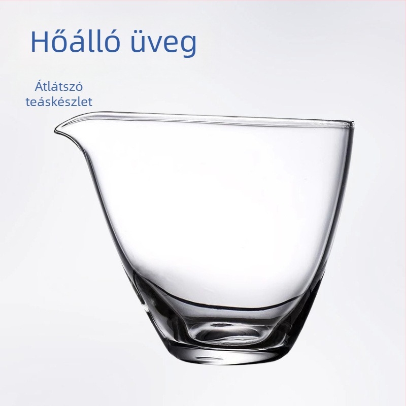 Vízcsepp alakú teás pohár japán stílusú, boroszilíkat üveg, teaszeparátor, vastag hőálló üveg, fogantyú nélkül