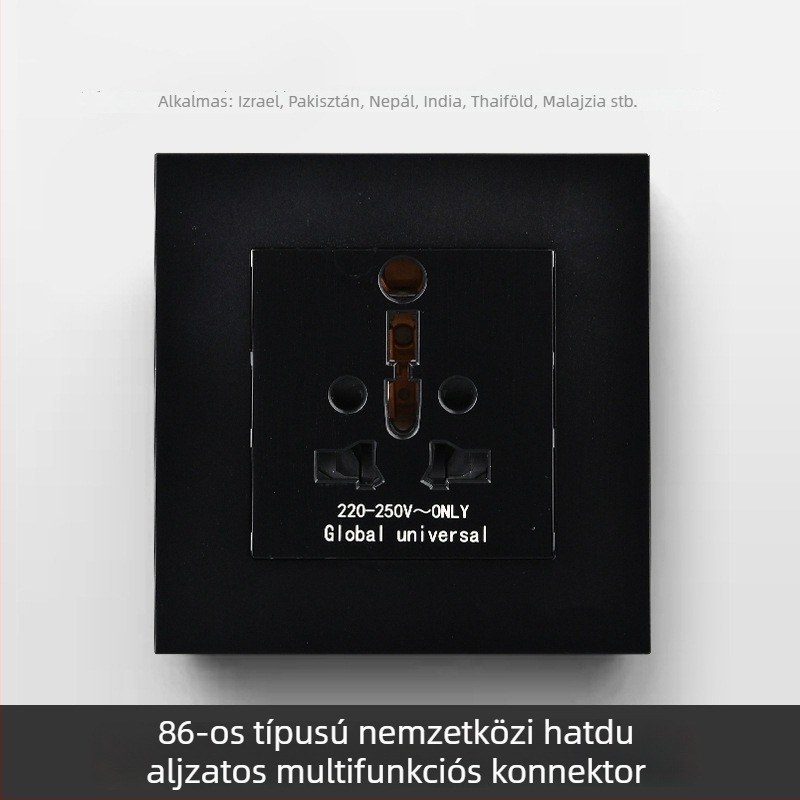 Nemzetközi hatszögletes aljzatpanel, 86-os és 142-es típusú kapcsolóval