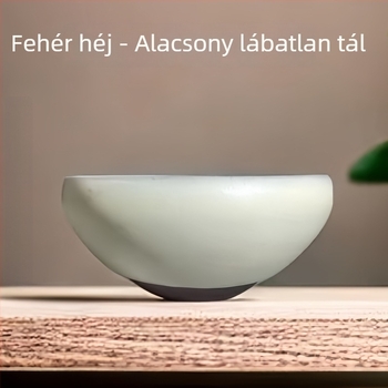 Jianzhan Jianyang teáscsésze eredeti ásványi mázzal, fehér, láb nélkül, kézben tartható, mesteri stílus, különböző formák