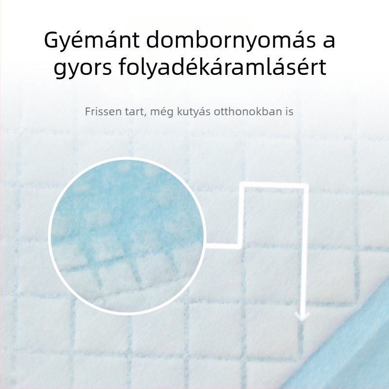 Egyszer használatos, vastagított kutyapelenka és vizelet alátét dezodorizáló hatással és magas nedvszívással