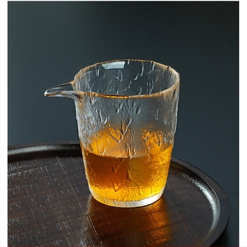 Gongfu teás pohár, vastag falú, nagy kapacitású, átlátszó kristály teáskészlet, 8 cm átmérő, éles kontúrral