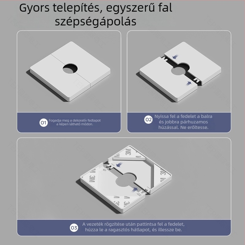 86-os aljzatfedőpanel, leválasztható ragasztós üres panel a falra