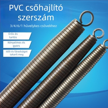 Kézi rugós PVC vezeték hajlító eszköz, krómozott No.75 acél