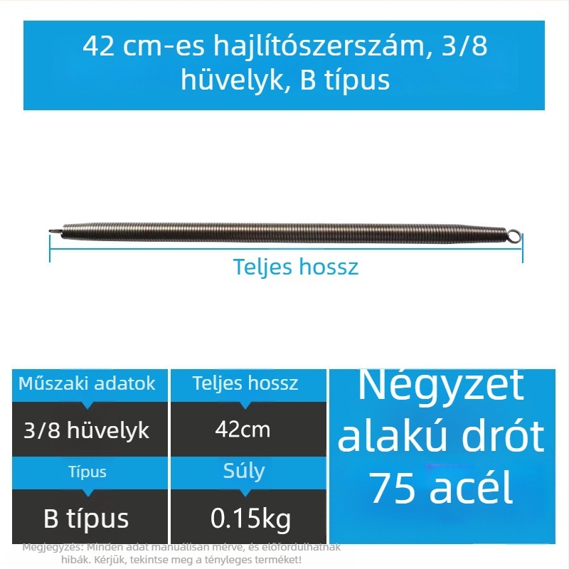 Kézi rugós PVC vezeték hajlító eszköz, krómozott No.75 acél