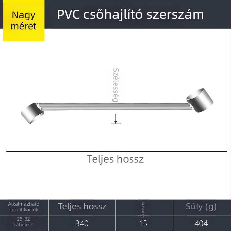 Kézi rugós PVC vezeték hajlító eszköz, krómozott No.75 acél