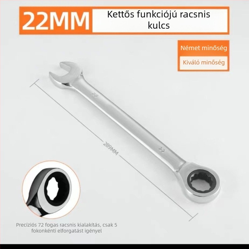 Ipari szintű racsnis kulcs Torx nyílással, kettős használatú autójavító eszköz