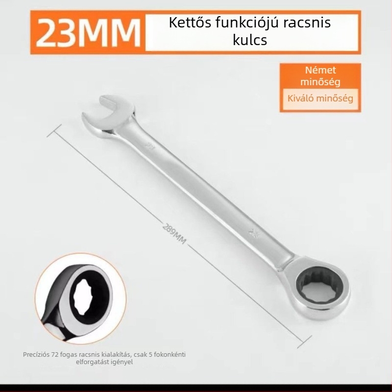 Ipari szintű racsnis kulcs Torx nyílással, kettős használatú autójavító eszköz