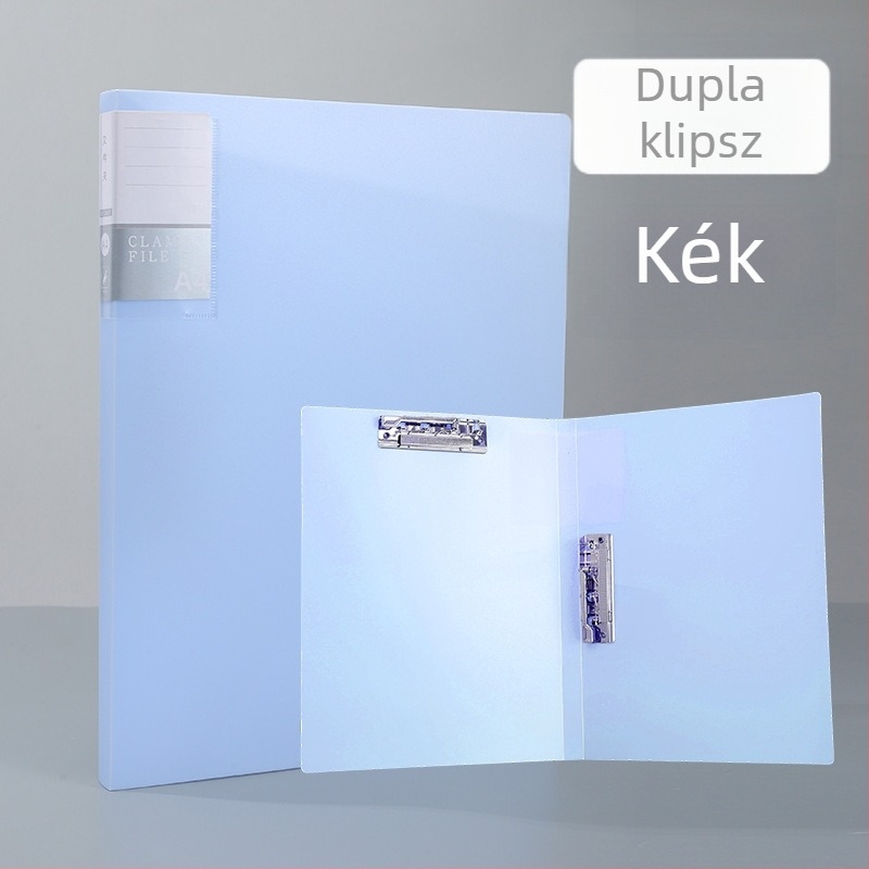 Morandi A4 diákoknak tervezett mappa, dupla erős rögzítő csíptető, PP anyag