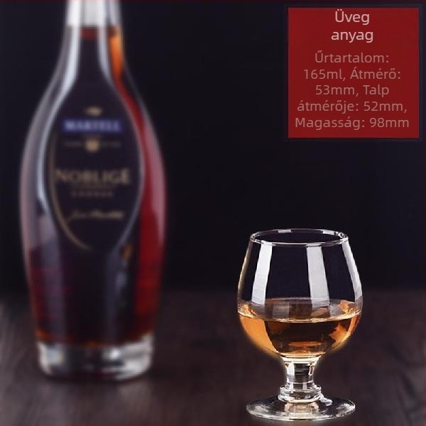 Kristály üveg brendy- és whiskypohár, nordic stílus, 201–300 ml
