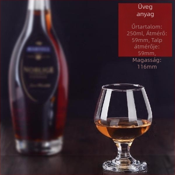 Kristály üveg brendy- és whiskypohár, nordic stílus, 201–300 ml