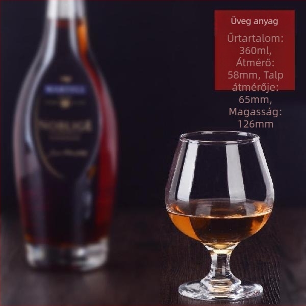 Kristály üveg brendy- és whiskypohár, nordic stílus, 201–300 ml
