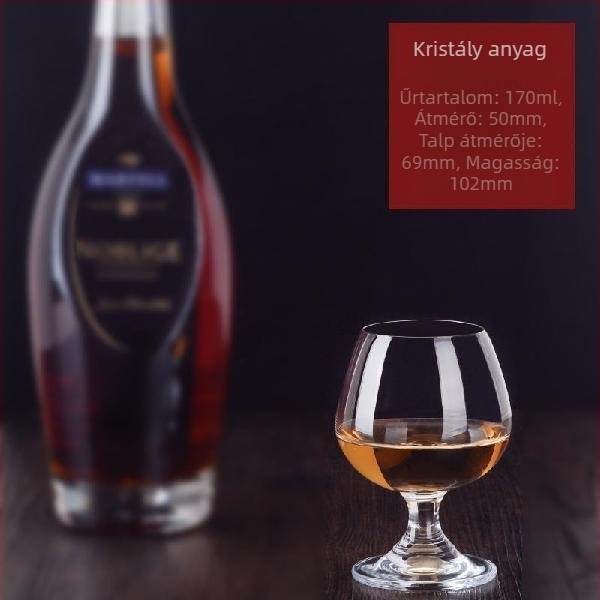 Kristály üveg brendy- és whiskypohár, nordic stílus, 201–300 ml