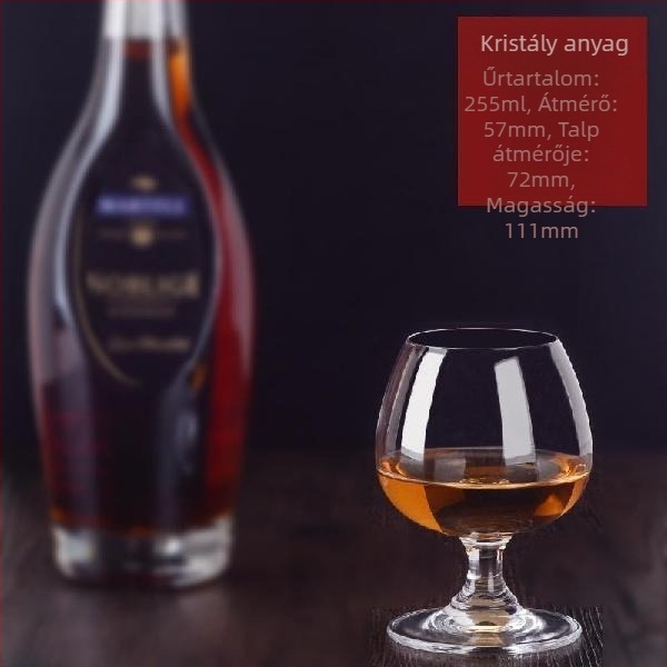 Kristály üveg brendy- és whiskypohár, nordic stílus, 201–300 ml