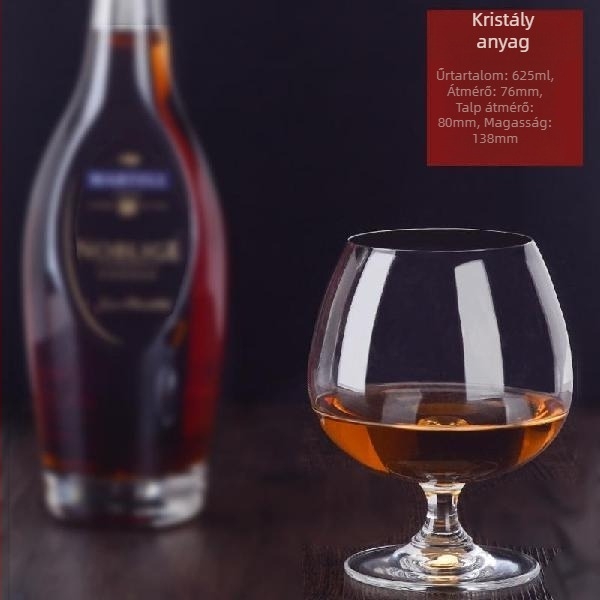 Kristály üveg brendy- és whiskypohár, nordic stílus, 201–300 ml