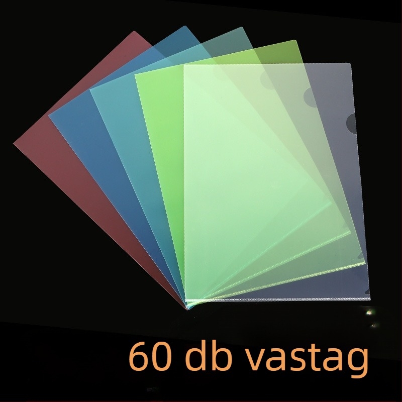 A4 átlátszó L-alakú irattartó, kétoldalas fedéllel, vastag kivitel, egylapos dokumentumzseb, dokumentum rendező