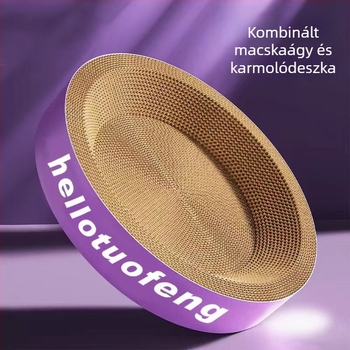 Macska karmolódeszka hullámkartonból, szöszmentes macskafészek, 3 az 1-ben macska játék és kiegészítők, testreszabható méret és logó