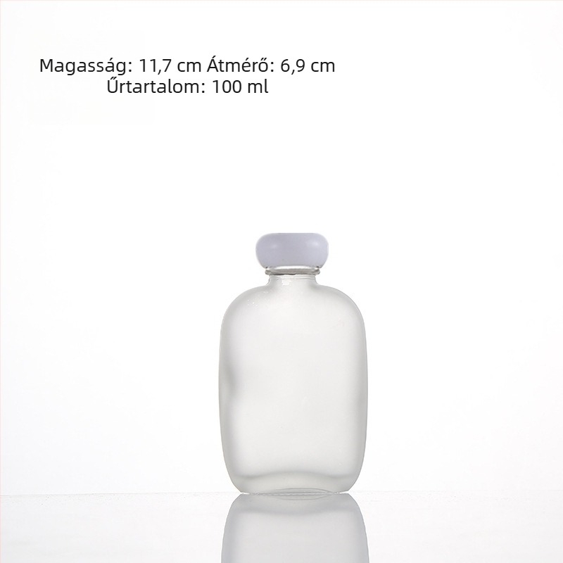 250 ml matt üveg házi gyümölcsbornak és teás italokhoz, zárható