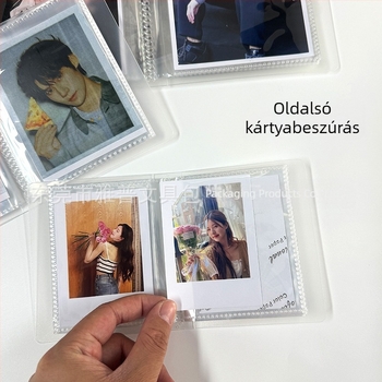 Átlátszó, matt Polaroid tárolóalbum, 3 hüvelykes, több méretű a sztárfotók és képeslapok gyűjtéséhez
