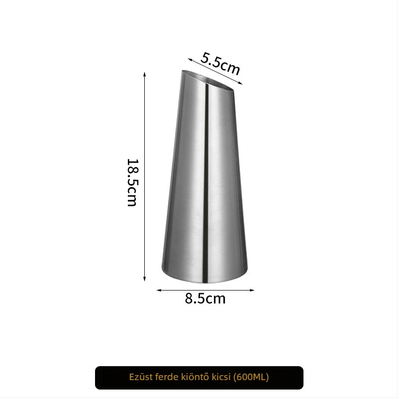 Rozsdamentes acélból készült bárdispenser és decanter, bor és italok számára, 601–700 ml, arany szín.