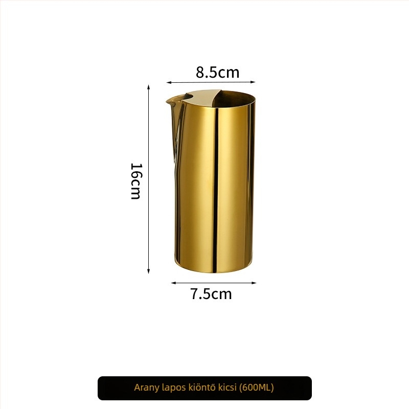 Rozsdamentes acélból készült bárdispenser és decanter, bor és italok számára, 601–700 ml, arany szín.