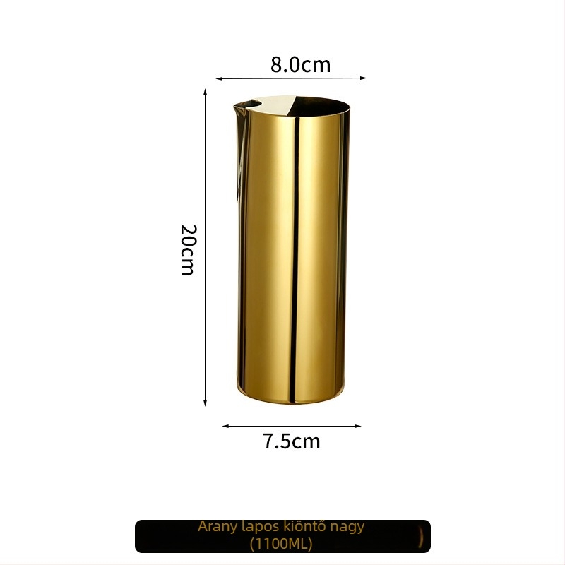Rozsdamentes acélból készült bárdispenser és decanter, bor és italok számára, 601–700 ml, arany szín.
