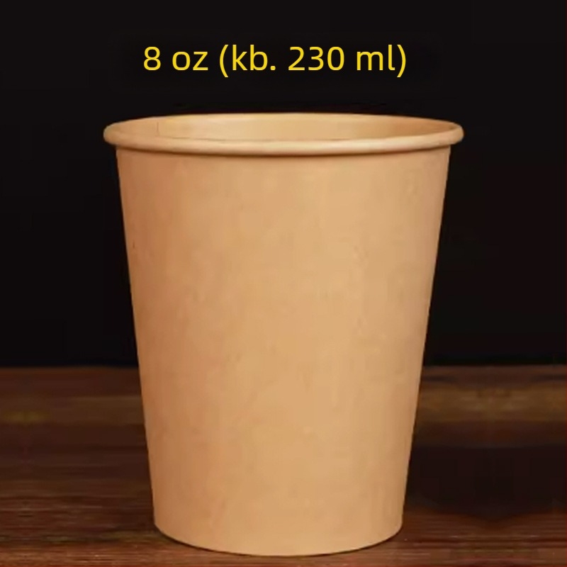 Egyszer használatos kraft papír pohár, nagy, extra vastag, 201-300 ml, szigetelt, teához és tejhez, háztartási és kereskedelmi felhasználásra