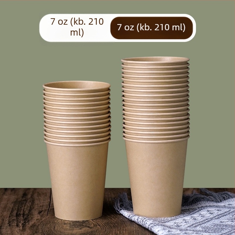 Egyszer használatos kraft papír pohár, nagy, extra vastag, 201-300 ml, szigetelt, teához és tejhez, háztartási és kereskedelmi felhasználásra