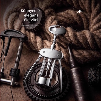 Cinkötvözetből készült borosüvegnyitó – kreatív, többfunkciós, hordozható otthoni használatra