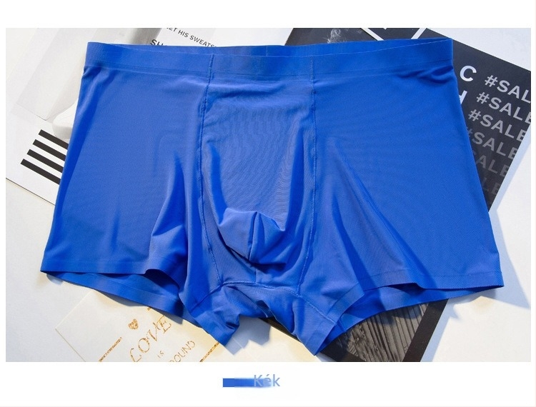 Ice Silk férfi alsónemű, ultra vékony, varrás nélküli, egyrészes boxer, lélegző
