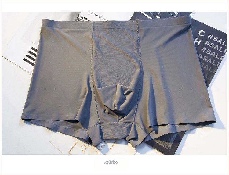 Ice Silk férfi alsónemű, ultra vékony, varrás nélküli, egyrészes boxer, lélegző