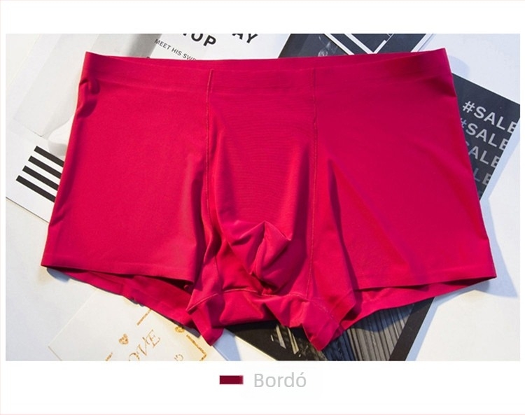 Ice Silk férfi alsónemű, ultra vékony, varrás nélküli, egyrészes boxer, lélegző