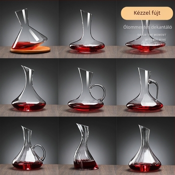 Kristályból készült boros dekantőr, háztartási használatra, 1000 ml feletti űrtartalom