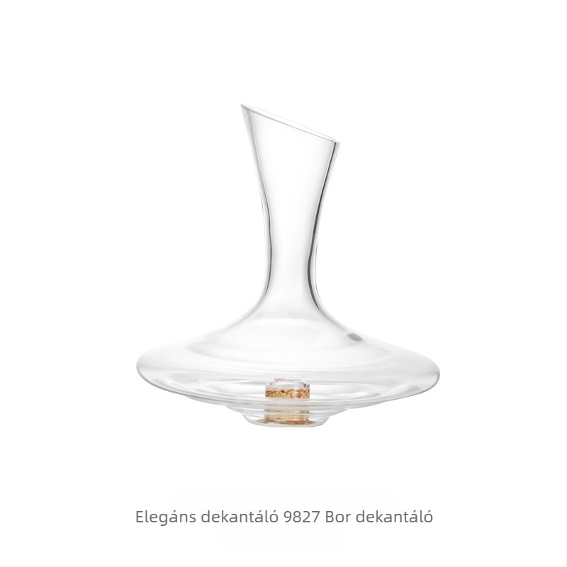 Kristályból készült boros dekantőr, háztartási használatra, 1000 ml feletti űrtartalom