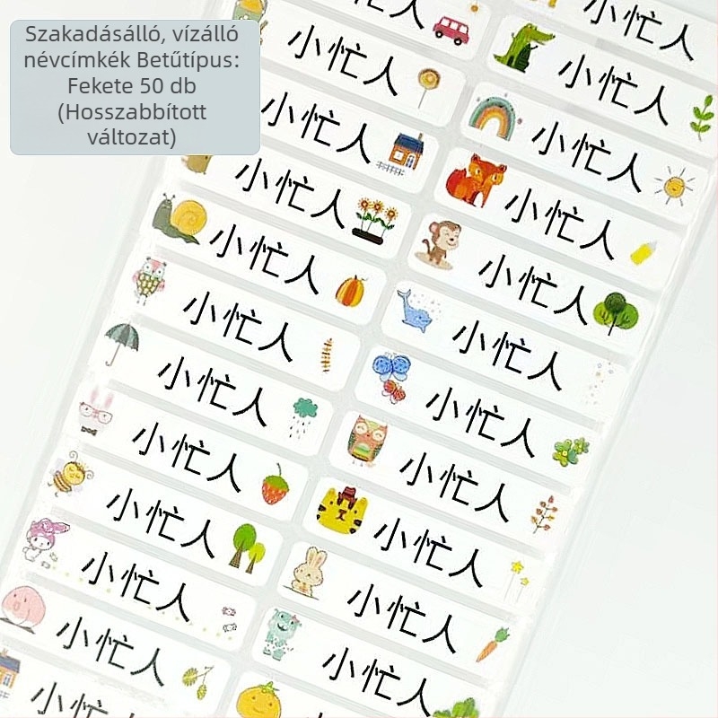 Vízálló névmatricák óvodába – írószerekhez és kulacsokhoz