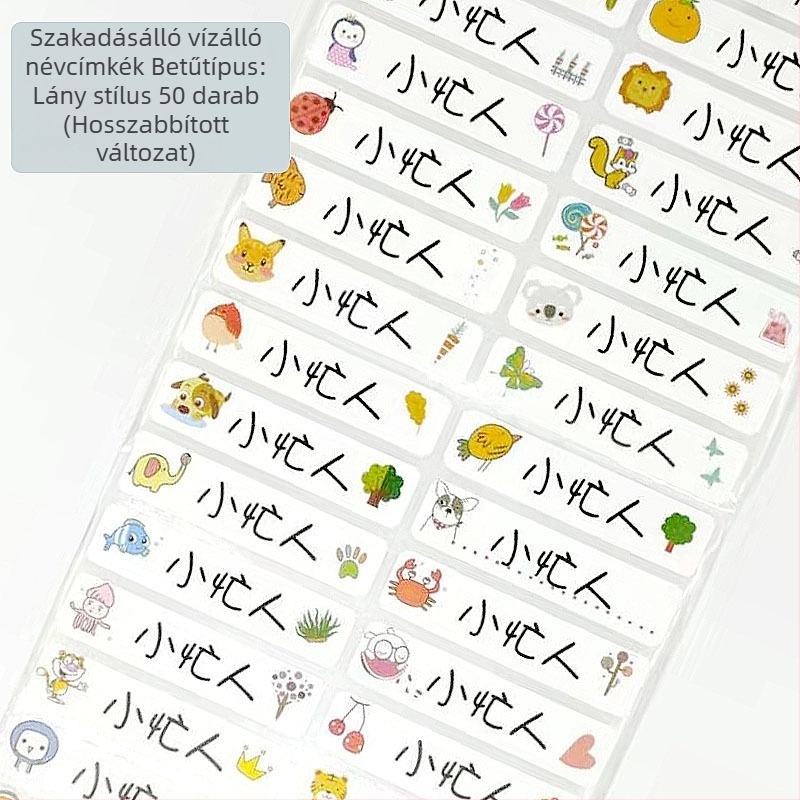 Vízálló névmatricák óvodába – írószerekhez és kulacsokhoz